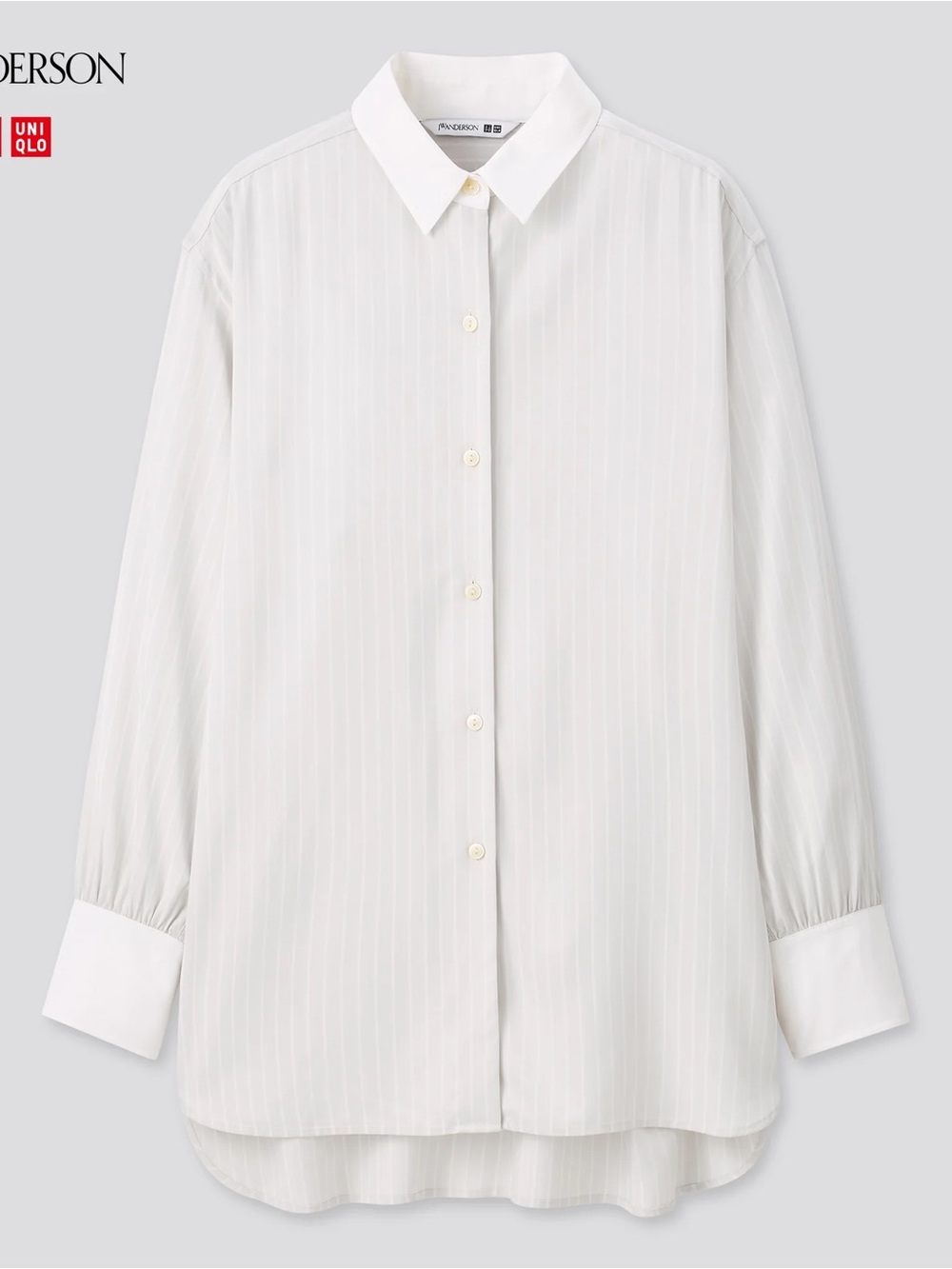 UNIQLO x JW ANDERSON White Pinstripe Button-Up Shirt